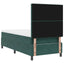 Box spring seng med madras Mørkegrøn 90 x 200 cm Fløjl