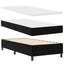 Box spring seng med madras Sort 100 x 200 cm Fløjl