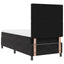 Box spring seng med madras Sort 100 x 200 cm Fløjl