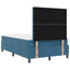 Box spring seng med madras Mørk blå 120 x 190 cm Fløjl