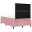 Box spring seng med madras Lyserød 120 x 190 cm Fløjl