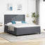 Box spring seng med madras Mørkegrå 180 x 200 cm Fløjl