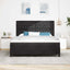 Box spring seng med madras Sort 180 x 200 cm Fløjl