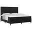Box spring seng med madras Sort 180 x 200 cm Fløjl