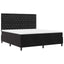 Box spring seng med madras Sort 180 x 200 cm Fløjl
