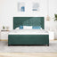 Box spring seng med madras Mørkegrøn 180 x 200 cm Fløjl