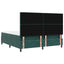 Box spring seng med madras Mørkegrøn 180 x 200 cm Fløjl
