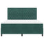 Box spring seng med madras Mørkegrøn 180 x 200 cm Fløjl
