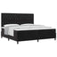 Box spring seng med madras Sort 200 x 200 cm Fløjl