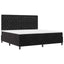 Box spring seng med madras Sort 200 x 200 cm Fløjl