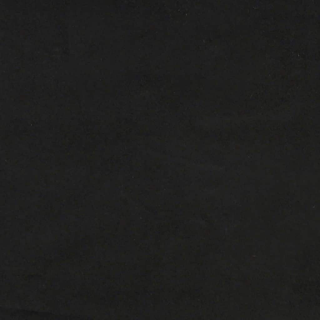 Box spring seng med madras Sort 200 x 200 cm Fløjl