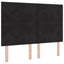 Box spring seng med hovedgærde Sort 160 x 200 cm Fløjl