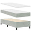 Box spring seng med hovedgærde Lysegrå 80 x 200 cm Fløjl