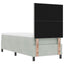Box spring seng med hovedgærde Lysegrå 80 x 200 cm Fløjl