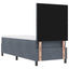 Box spring seng med hovedgærde Mørkegrå 80 x 200 cm Fløjl