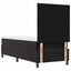 Box spring seng med hovedgærde Sort 80 x 200 cm Fløjl