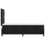 Box spring seng med hovedgærde Sort 80 x 200 cm Fløjl