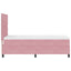 Box spring seng med hovedgærde Lyserød 90 x 190 cm Fløjl