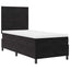 Box spring seng med hovedgærde Sort 100 x 200 cm Fløjl
