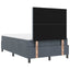 Box spring seng med hovedgærde Mørkegrå 120 x 200 cm Fløjl