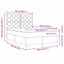 Box spring seng med hovedgærde Lyserød 140 x 190 cm Fløjl