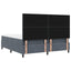 Box spring seng med hovedgærde Mørkegrå 180 x 200 cm Fløjl