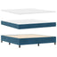Box spring seng med hovedgærde Mørk blå 180 x 200 cm Fløjl