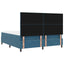 Box spring seng med hovedgærde Mørk blå 180 x 200 cm Fløjl