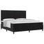 Box spring seng med hovedgærde Sort 200 x 200 cm Fløjl