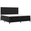 Box spring seng med hovedgærde Sort 200 x 200 cm Fløjl