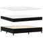 Box spring seng med hovedgærde Sort 200 x 200 cm Fløjl