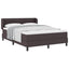 Box spring seng med hovedgærde Mørk Brun 140 x 200 cm Stof