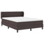 Box spring seng med hovedgærde Mørk Brun 140 x 200 cm Stof
