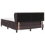 Box spring seng med hovedgærde Mørk Brun 140 x 200 cm Stof