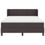Box spring seng med hovedgærde Mørk Brun 140 x 200 cm Stof