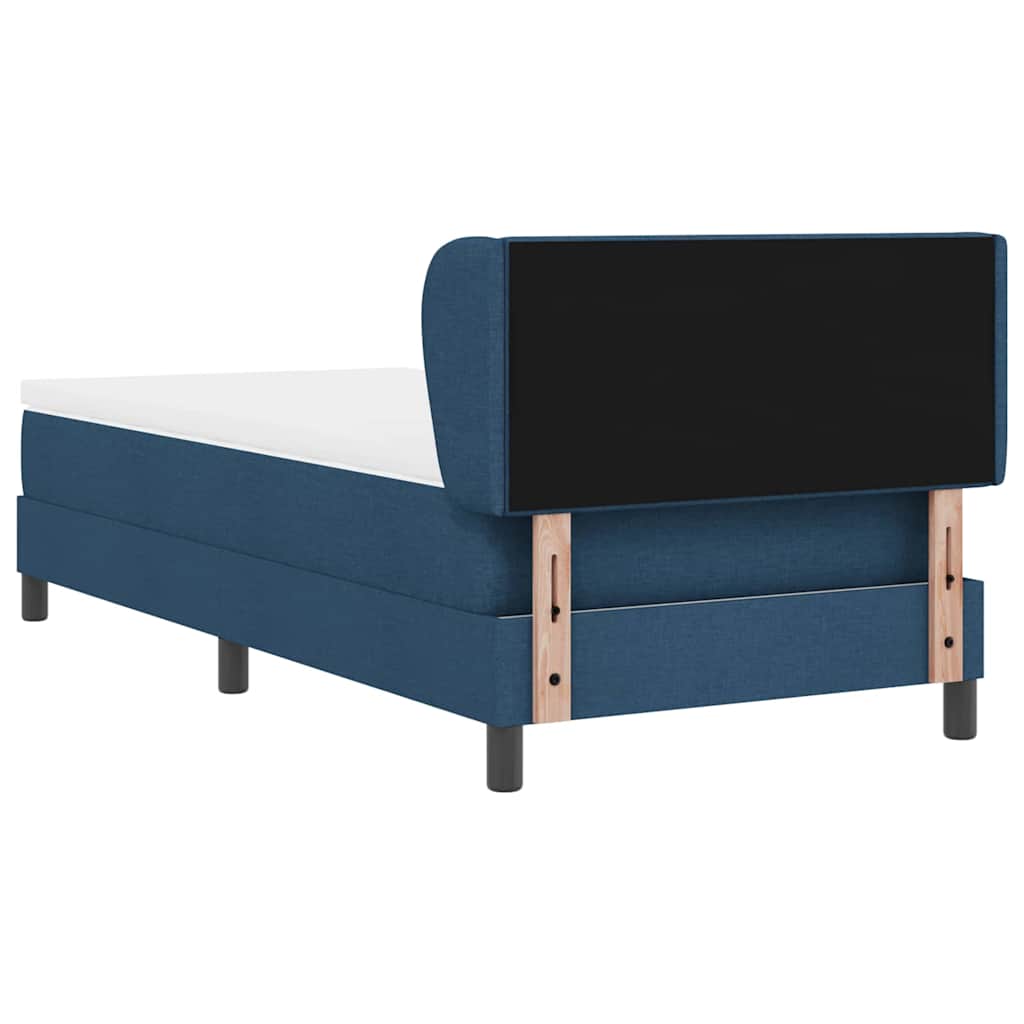 Box spring seng med hovedgærde Blå 80 x 200 cm Stof