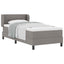 Box spring seng med hovedgærde Gråbrun 90 x 190 cm Stof