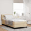 Box spring seng med hovedgærde Creme 90 x 200 cm Stof