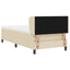 Box spring seng med hovedgærde Creme 90 x 200 cm Stof