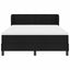 Box spring seng med hovedgærde Sort 140 x 190 cm Stof