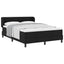 Box spring seng med hovedgærde Sort 140 x 200 cm Stof