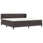 Box spring seng med hovedgærde Mørk Brun 200 x 200 cm Stof