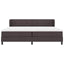 Box spring seng med hovedgærde Mørk Brun 200 x 200 cm Stof