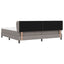 Box spring seng med hovedgærde Gråbrun 200 x 200 cm Stof
