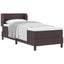 Box spring seng med hovedgærde Mørk Brun 80 x 200 cm Stof