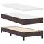 Box spring seng med hovedgærde Mørk Brun 80 x 200 cm Stof
