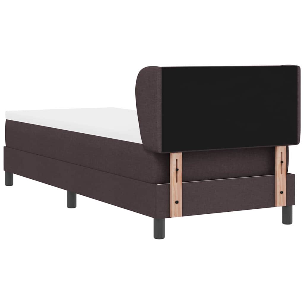 Box spring seng med hovedgærde Mørk Brun 80 x 200 cm Stof
