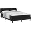 Box spring seng med hovedgærde Sort 140 x 190 cm Stof