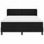 Box spring seng med hovedgærde Sort 140 x 190 cm Stof