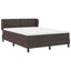 Box spring seng med hovedgærde Mørk Brun 140 x 190 cm Stof
